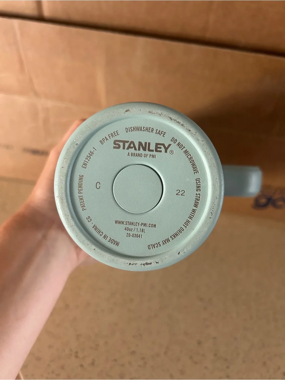 Stanley Seafoam Green Insulated Travel Mug with Handle